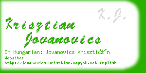 krisztian jovanovics business card